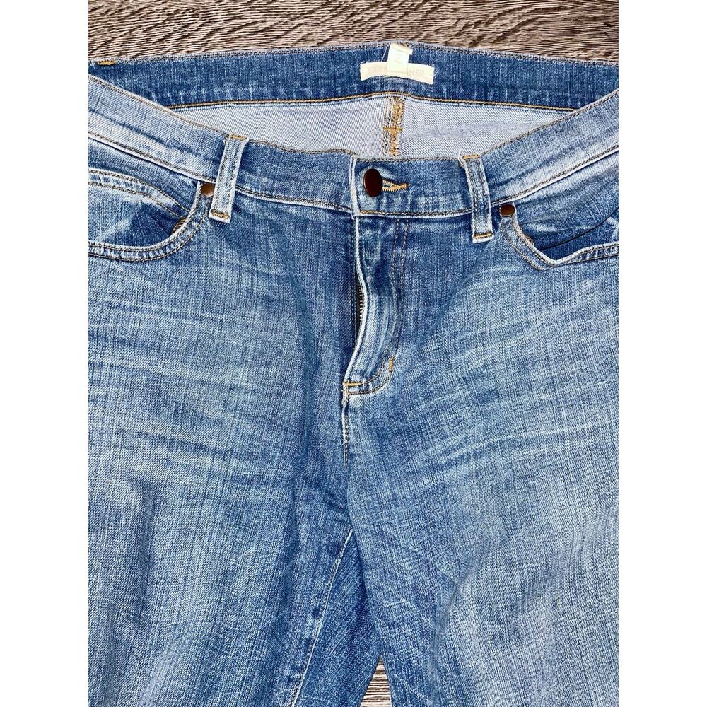 EILEEN FISHER Jeans Size 6 Organic Cotton Stretch Blue Denim Straight (173) - Picture 2 of 5